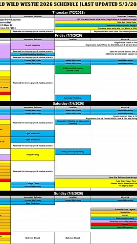 wildwildwest ログテーブル Schedule | Wild Wild Westie